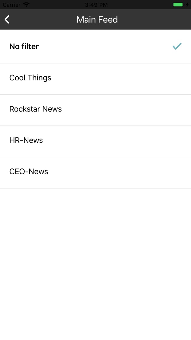 Filter Dialog